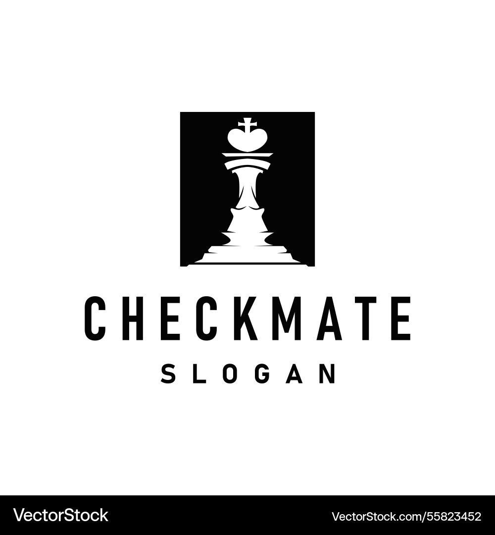 Simple design chess logo game concept Simple design chess logo game concept Vector Image