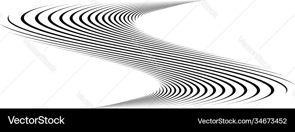 Wide rectangular format wavy waving zig-zag Wide rectangular format wavy waving zig-zag Vector Image