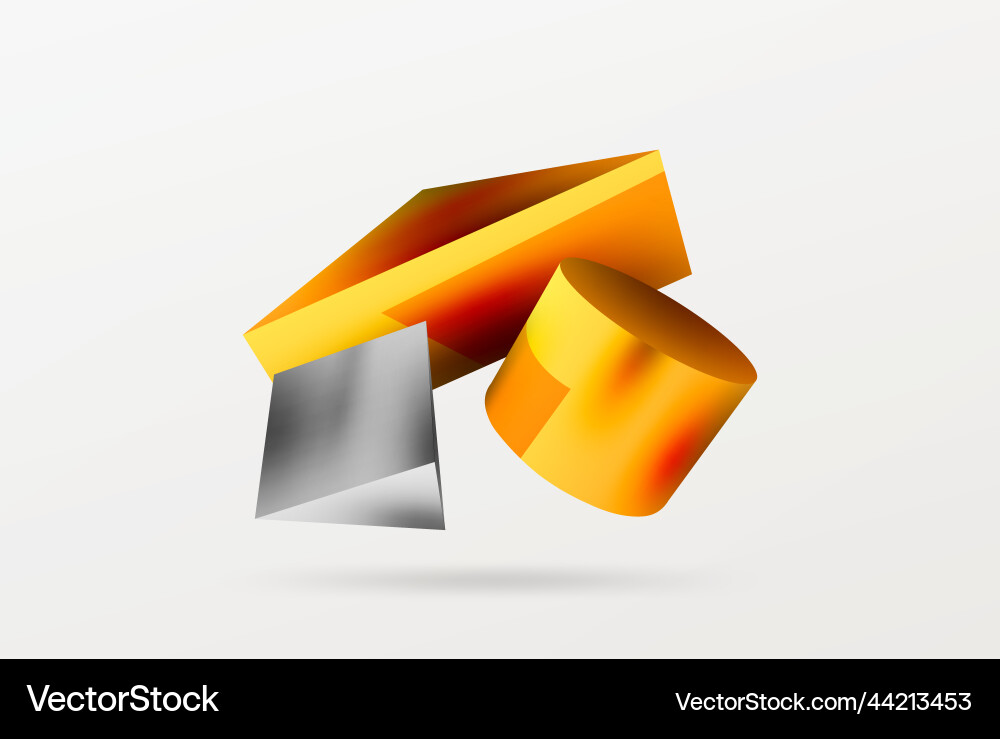 3d abstract background shapes triangle Vector Image