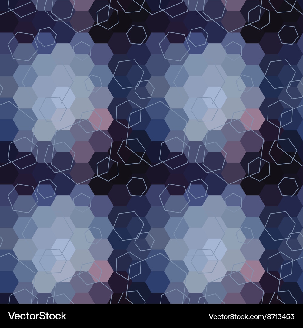 Abstract Hexagon Seamless Pattern vector image