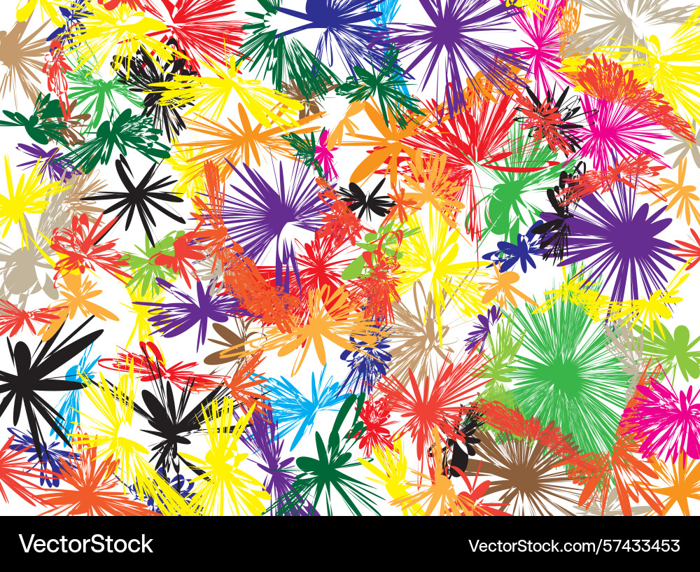 Abstract with random floral patterns Abstract with random floral patterns vector image