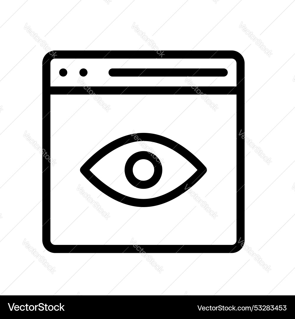 Browser icon outline style design isolated vector image