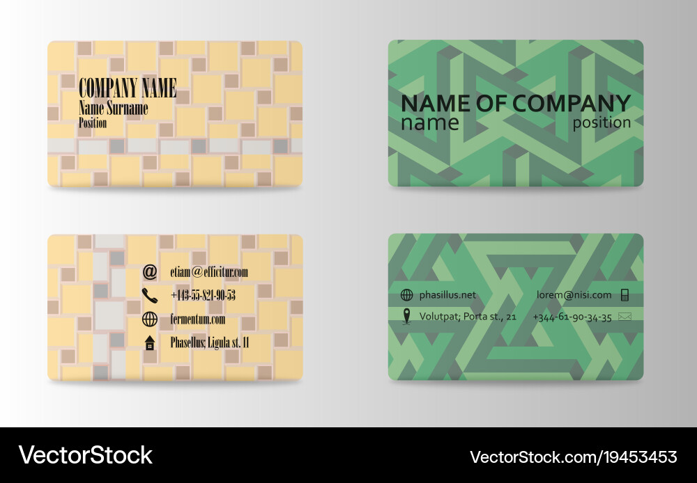 Business card creative abstract visit Vector Image