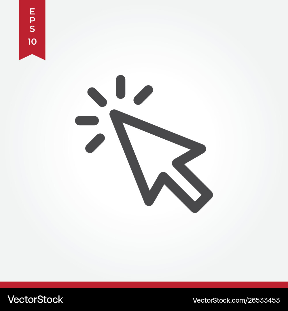 Cursor icon in modern style for web site Cursor icon in modern style for web site vector image