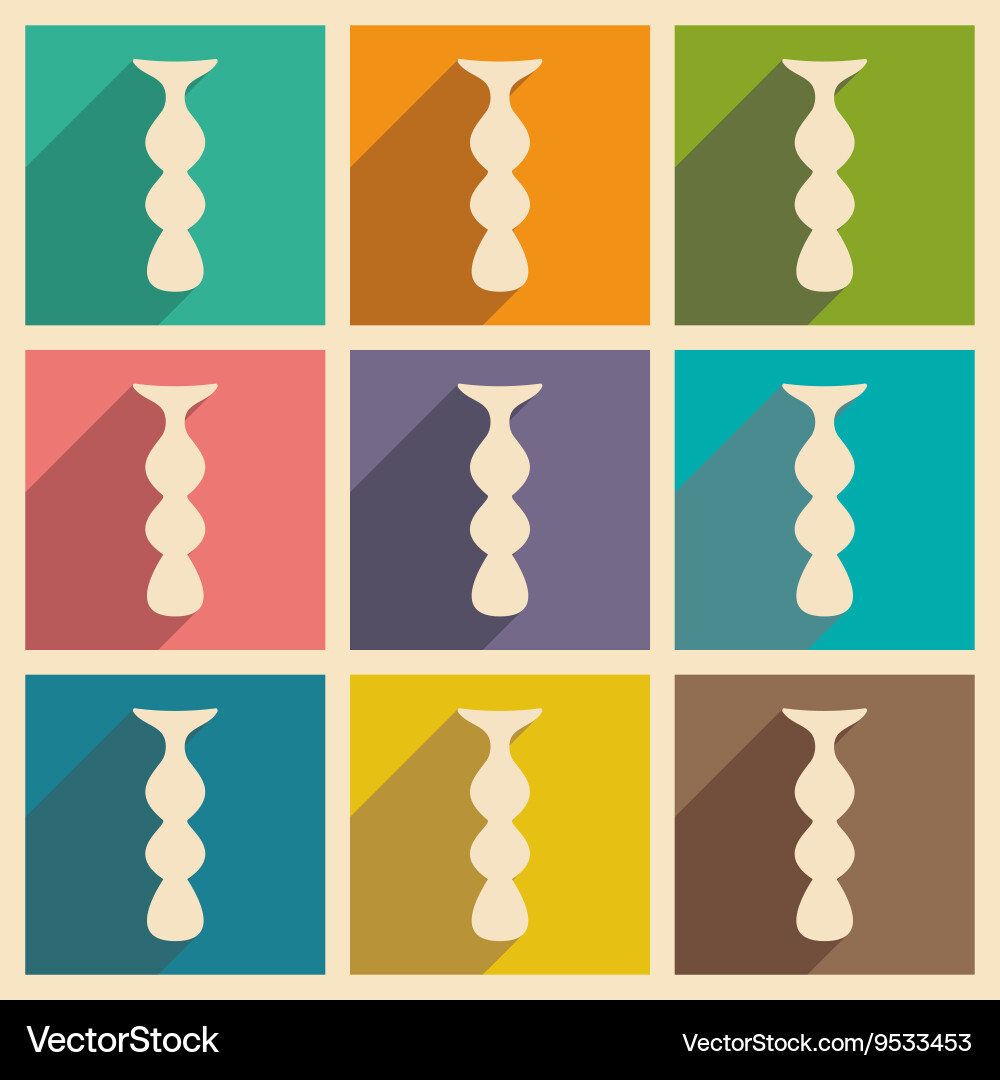 Flat with shadow concept and mobile application vector image