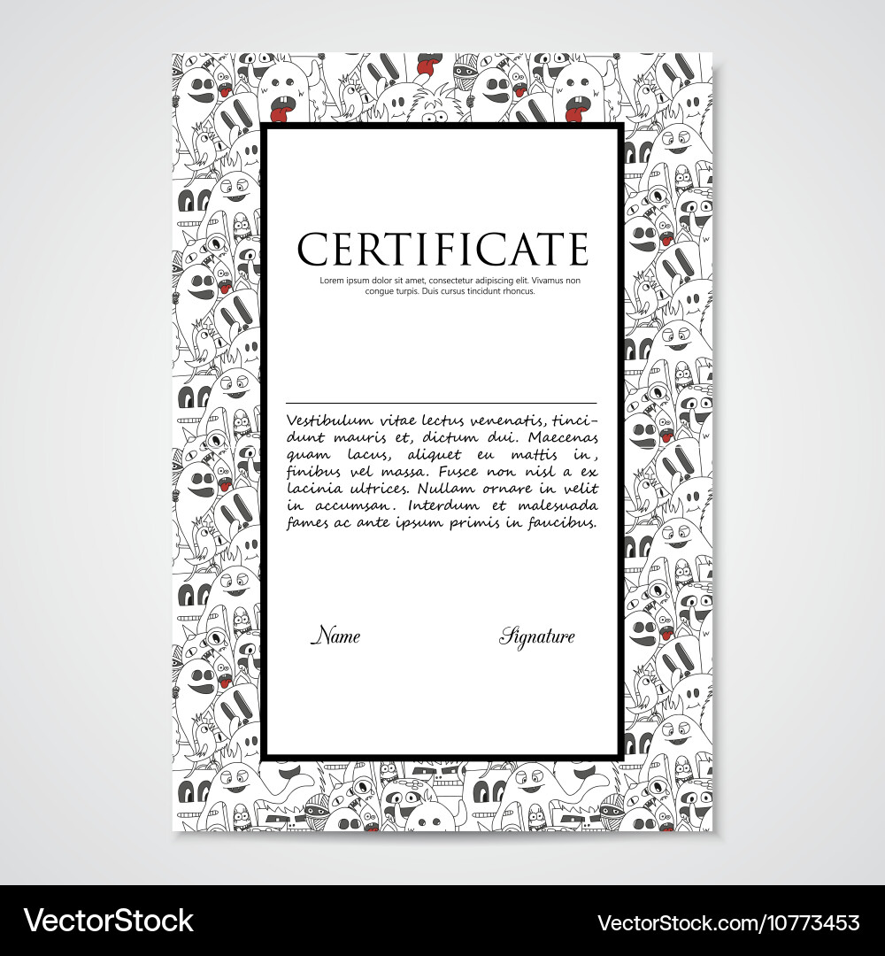 Graphic design template document with abstract vector image