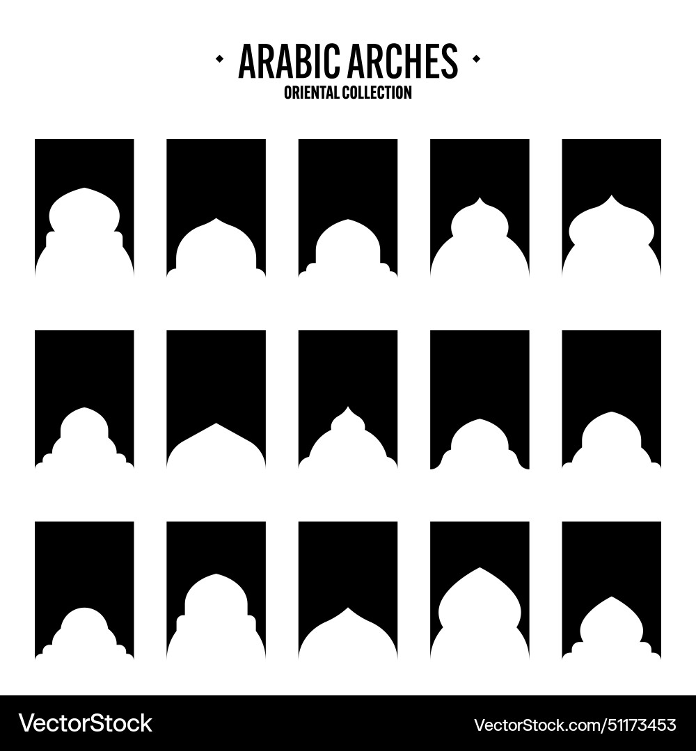 Islamic frames oriental style objects arabic Islamic frames oriental style objects arabic Vector Image