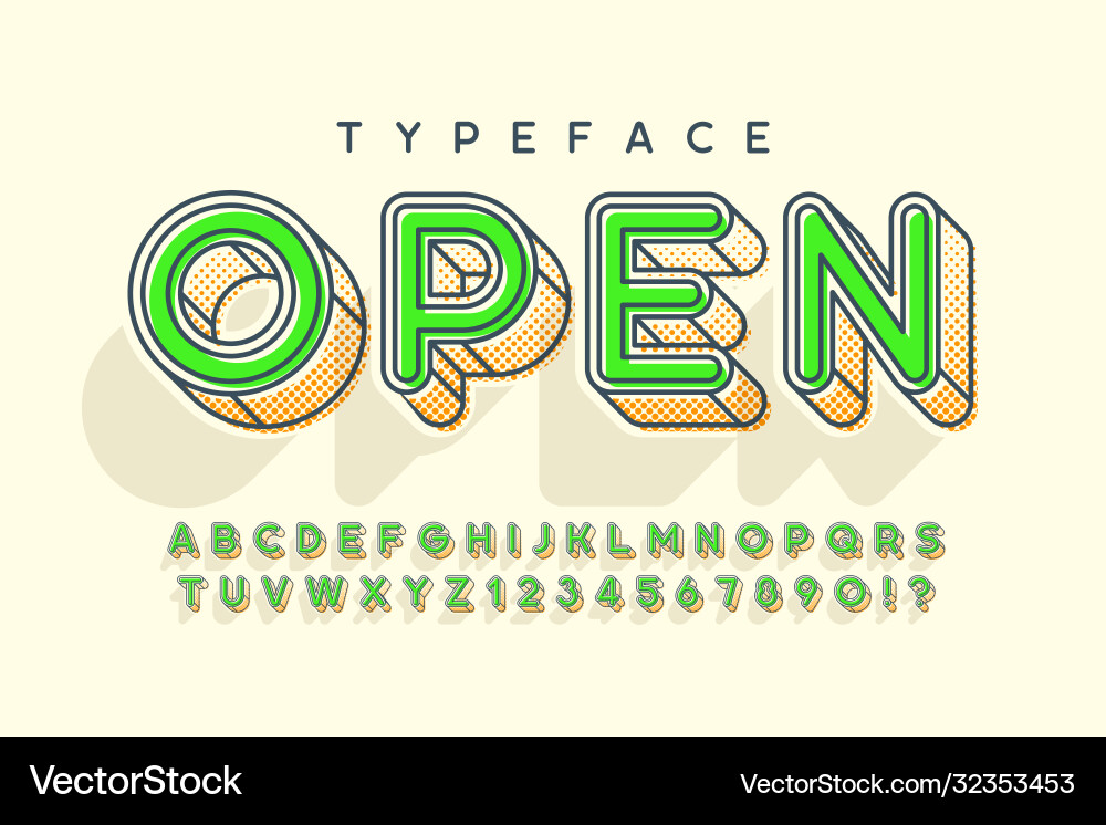 Lineare moderne popart Alphabet Design Buchstaben Lineare moderne popart Alphabet Design Buchstaben vektorbild