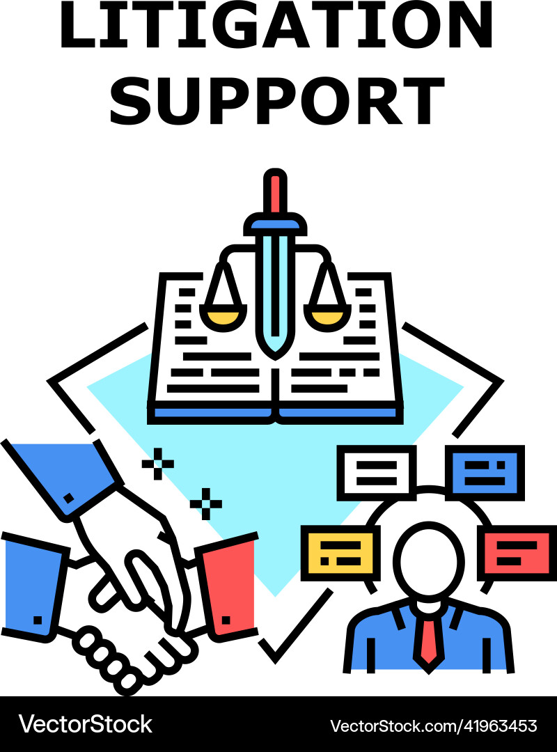 Litigation support concept Vector Image