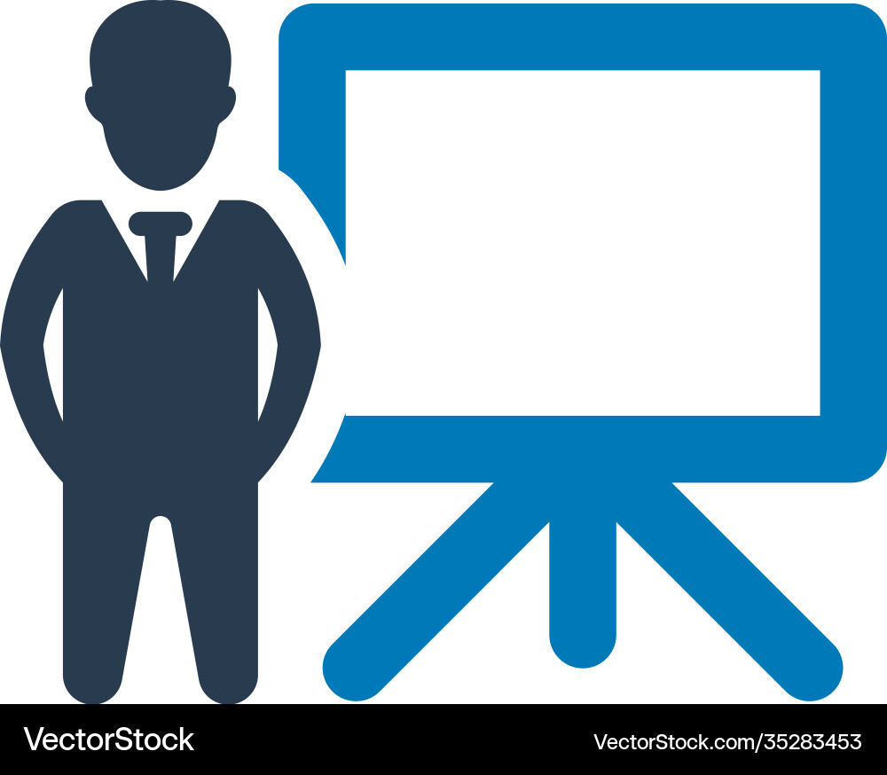Presentation lecture icon vector image