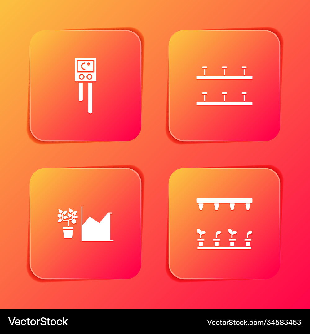 Set temperature and humidity sensor automatic Set temperature and humidity sensor automatic vector image