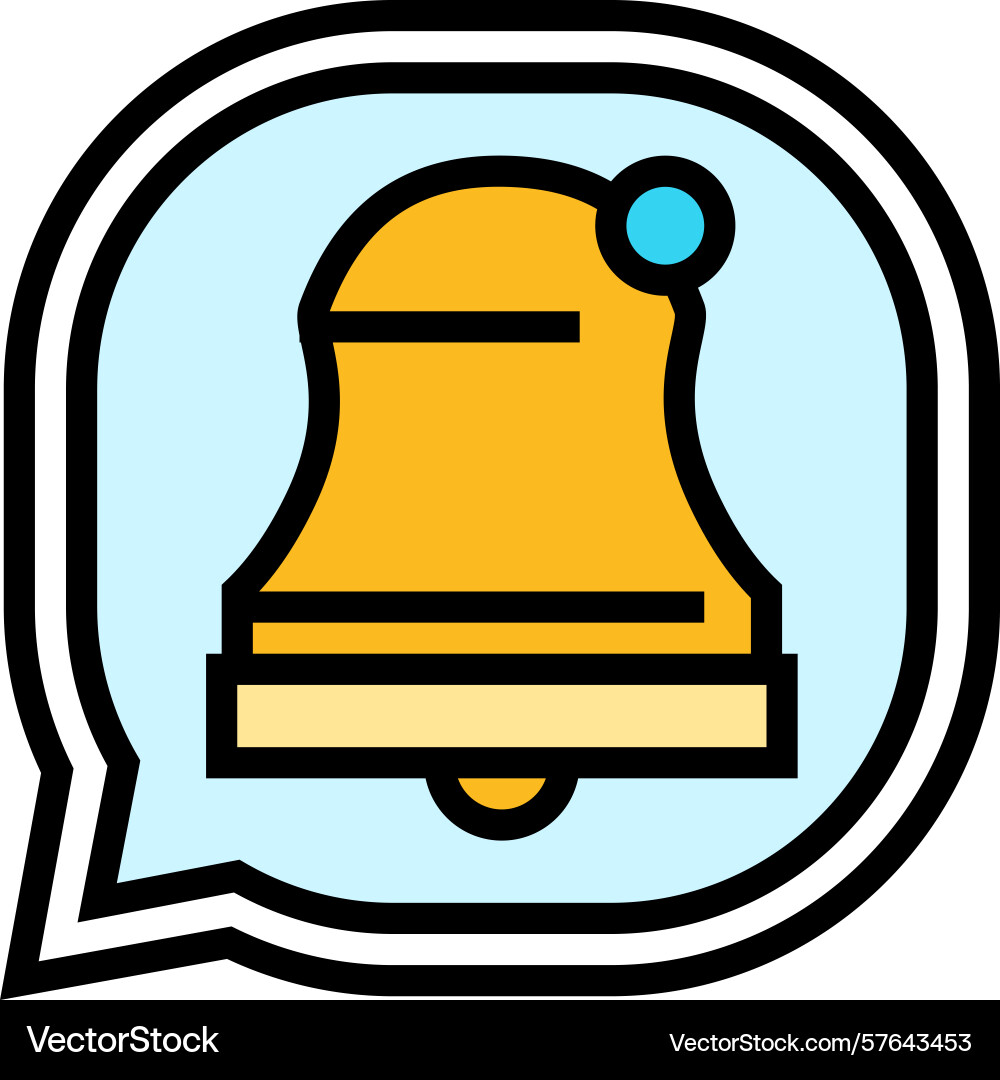 Smart notifications color icon Vector Image