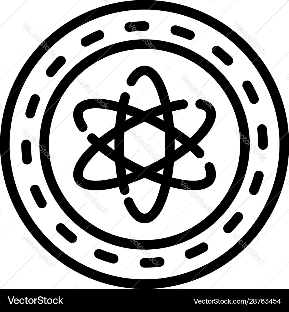 Atom structure icon outline style Atom structure icon outline style vector image