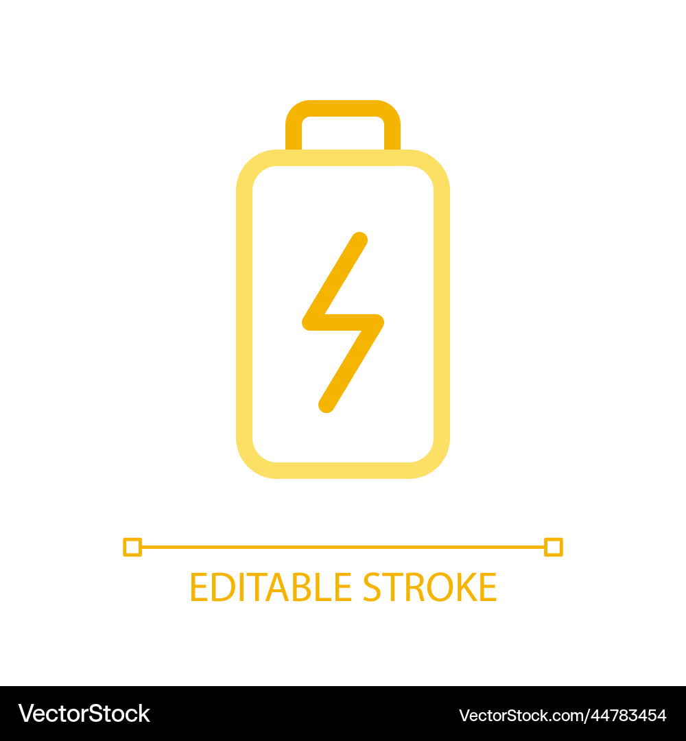 Battery pixel perfect color linear ui icon Battery pixel perfect color linear ui icon vector image