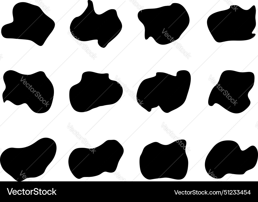 Blobs fluid liquid shapes symbol visual set Vector Image