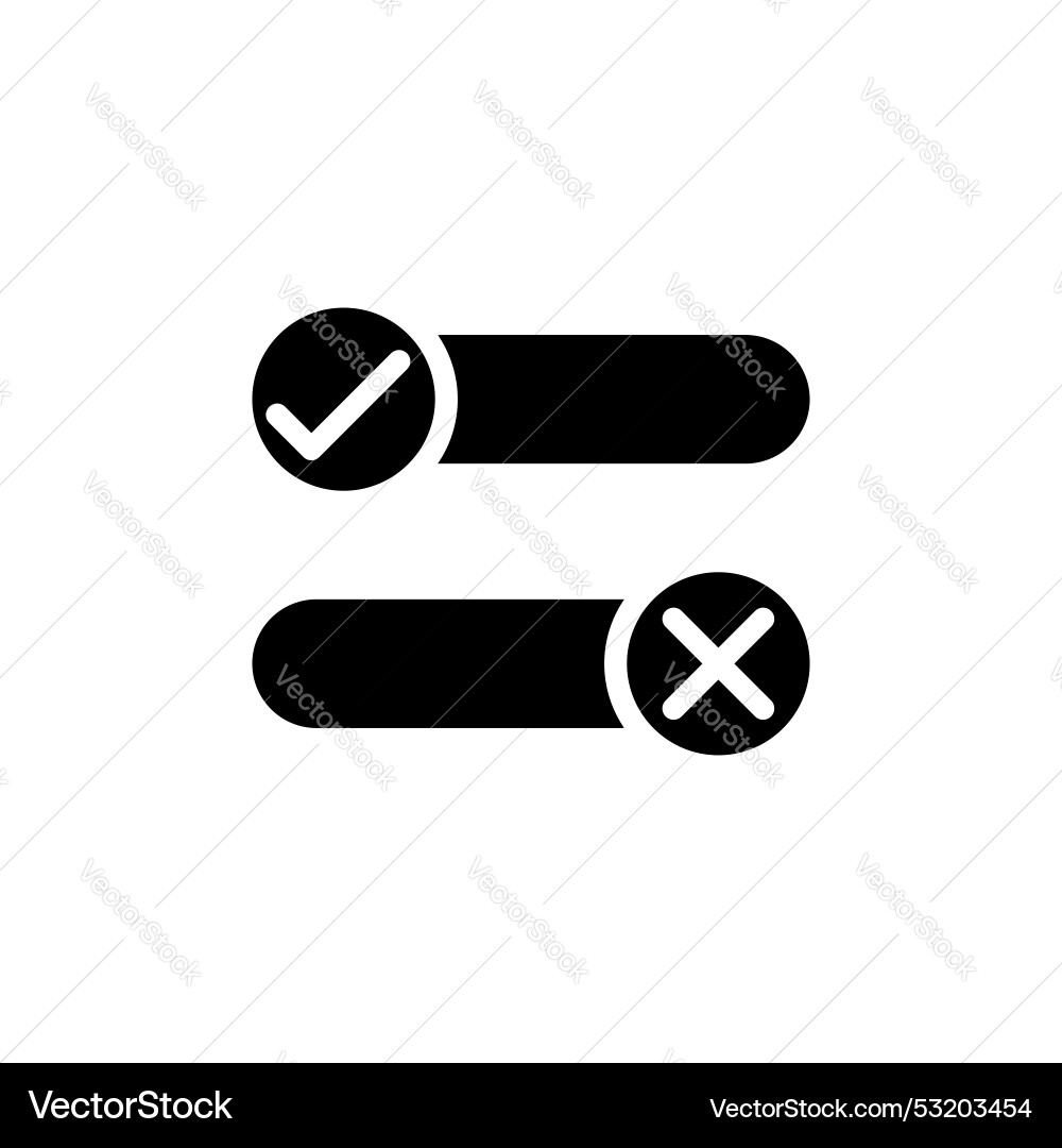 Boolean icon set true and false symbol right Boolean icon set true and false symbol right vector image