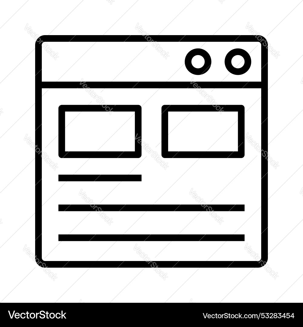 Browser icon outline style design isolated Browser icon outline style design isolated Vector Image