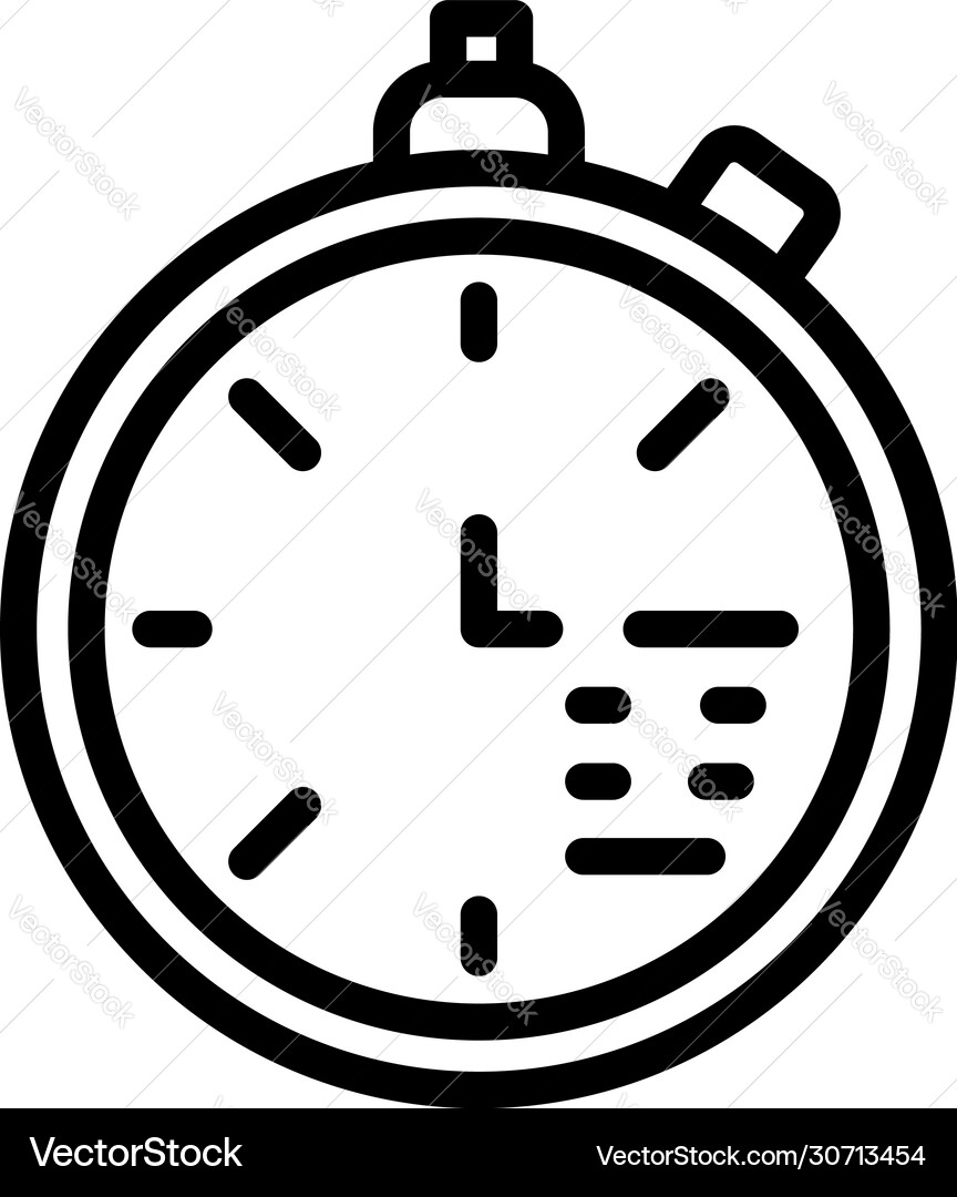 Code in clock icon outline style Code in clock icon outline style vector image