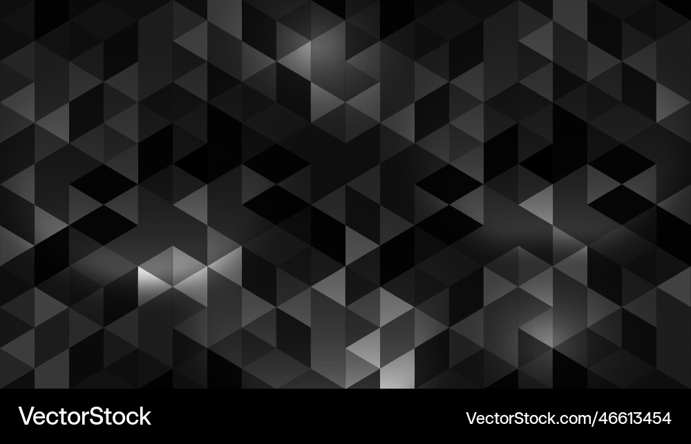 Dark abstract background black triangle pattern Dark abstract background black triangle pattern vector image
