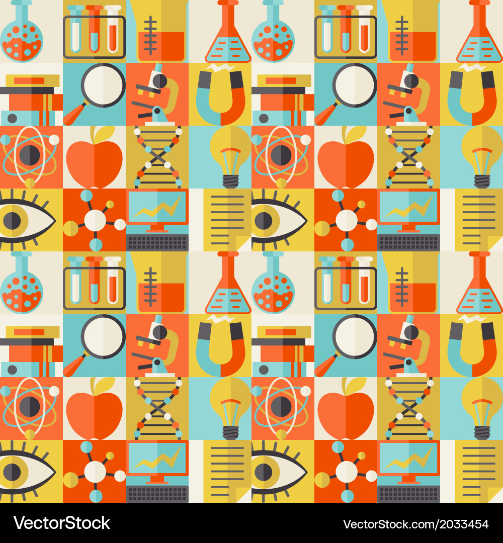 Modern Science Pattern - Flat Style vector image