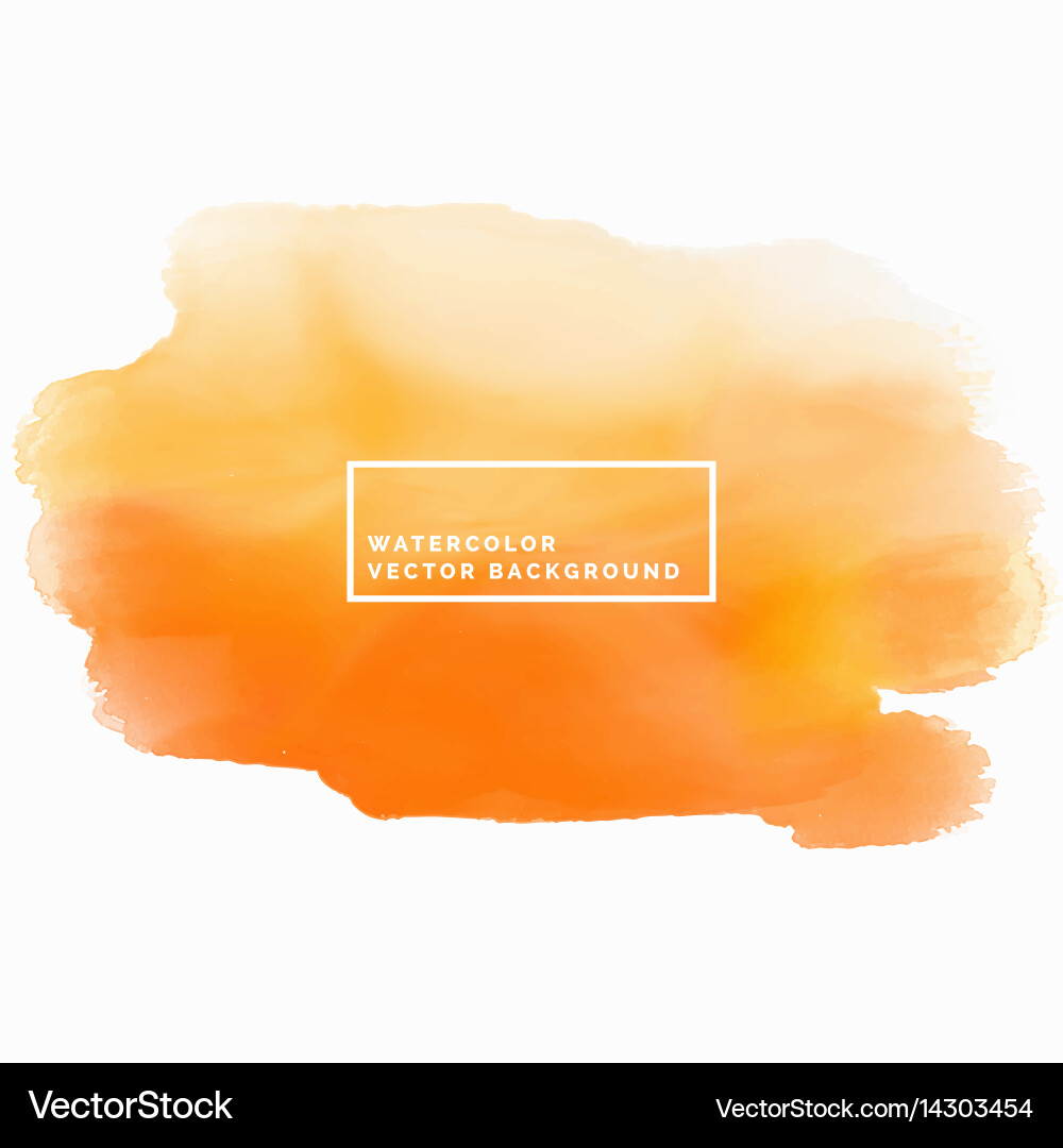 Orange Watercolor Splash Background vector image