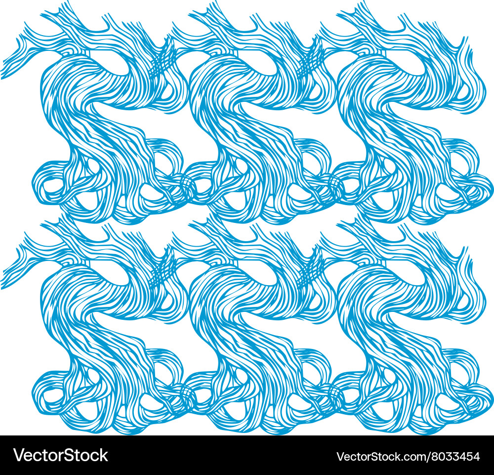 Pattern with hand drawn branch and trunk of trees Vector Image