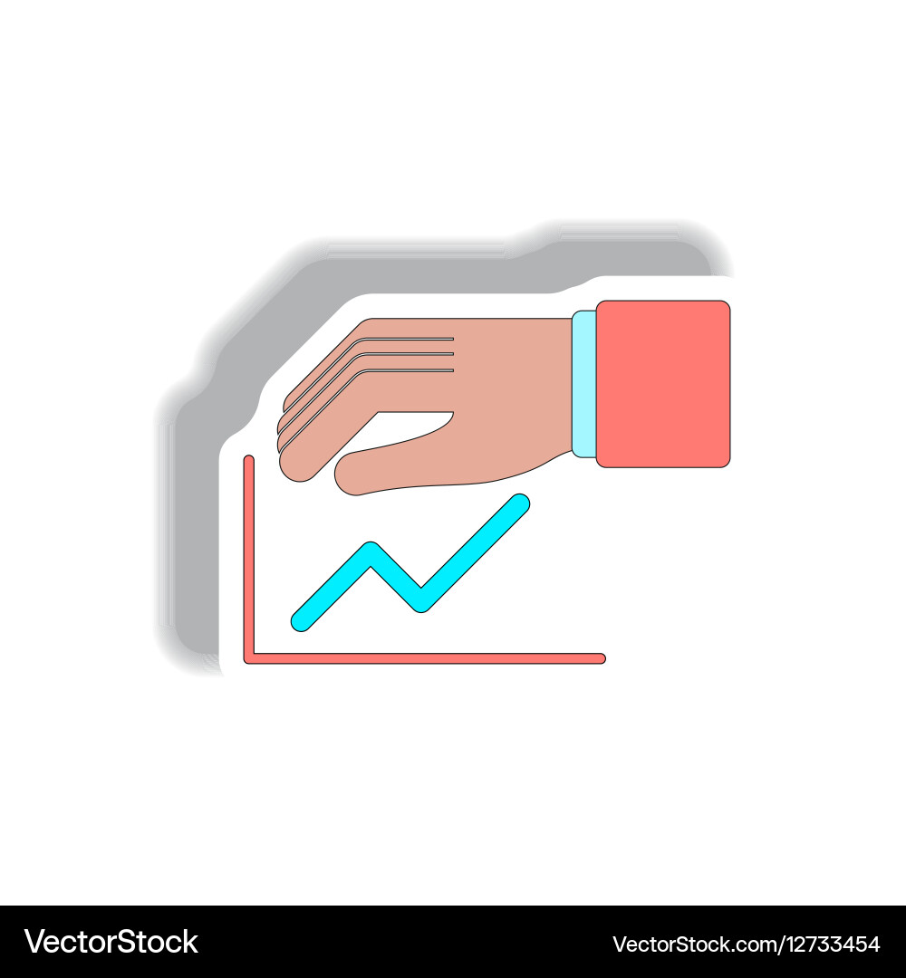 Protect increasing line graph vector image