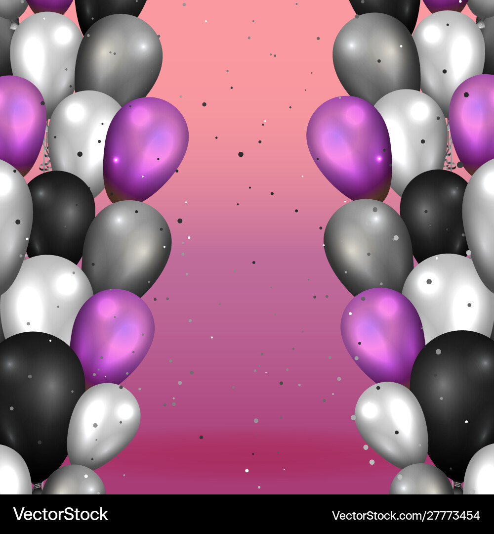 Realistic balloons background for web and print Realistic balloons background for web and print Vector Image