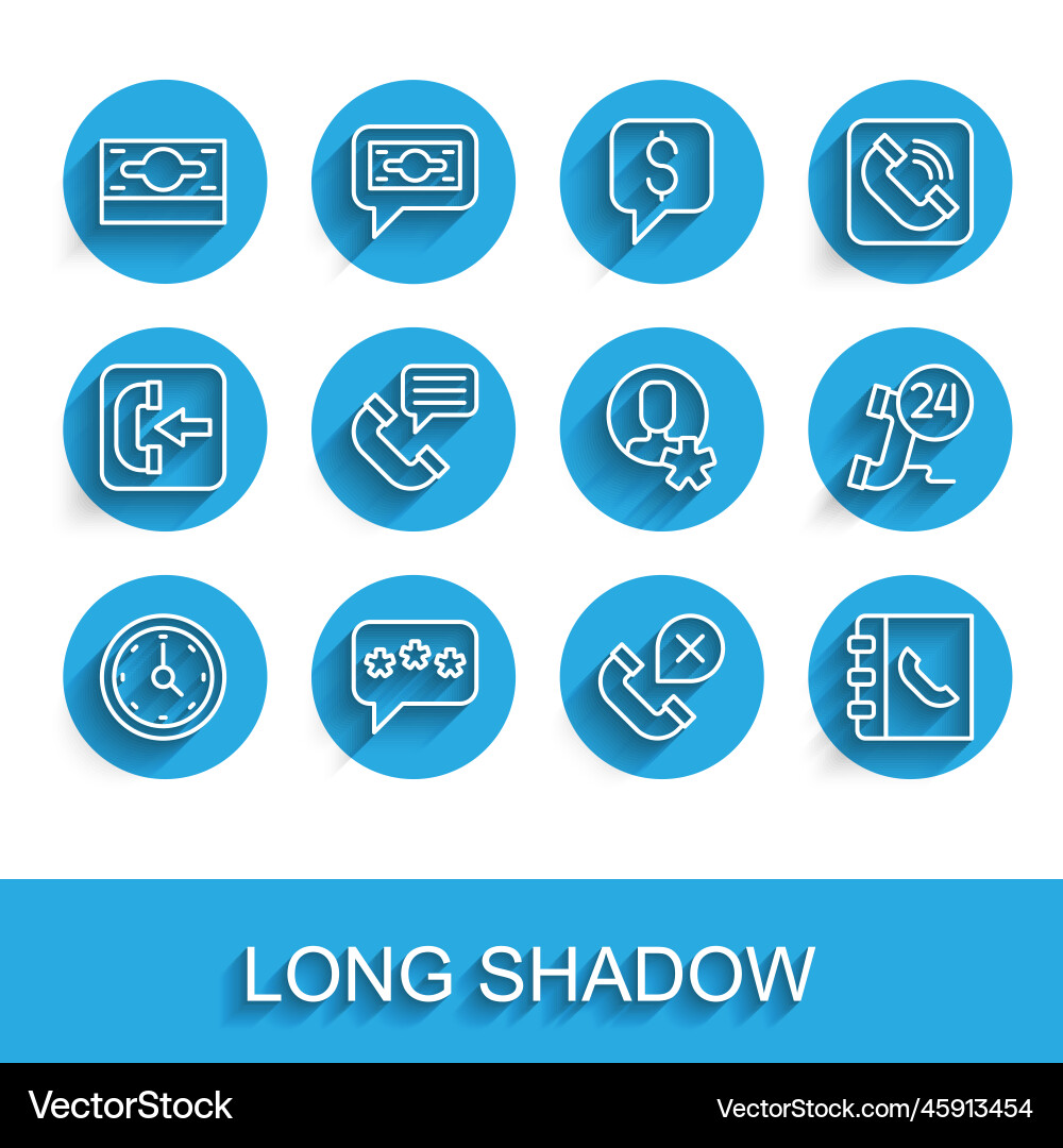 Set line clock speech bubble chat stacks paper Set line clock speech bubble chat stacks paper Vector Image