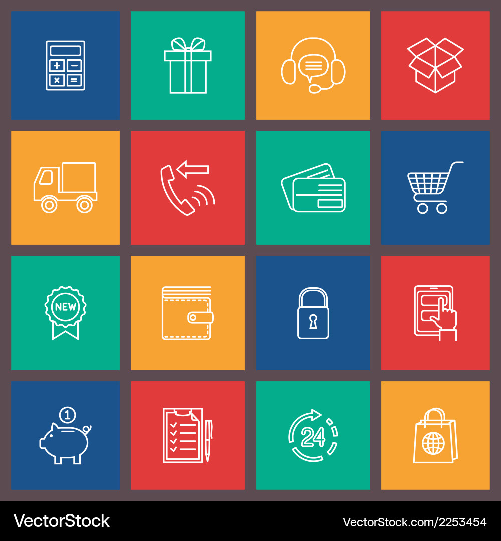 Shopping e-commerce icon Royalty Free Vector Image