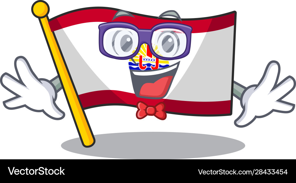 Super funny geek flag french polynesia scroll Vector Image