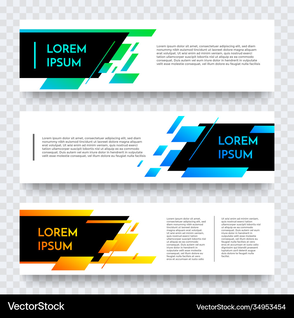 Web banner template color abstract modern Web banner template color abstract modern vector image