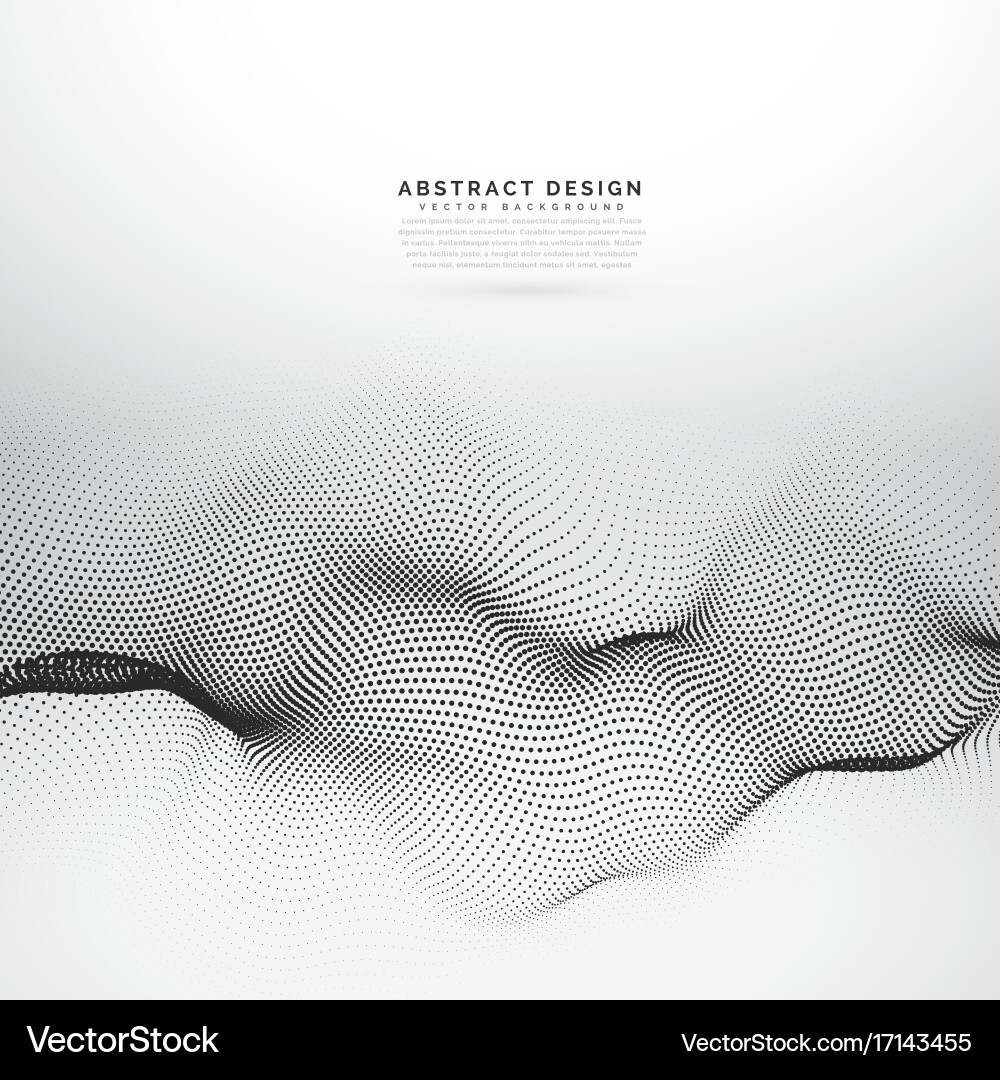 3D Particle Mesh Abstract Background vector image