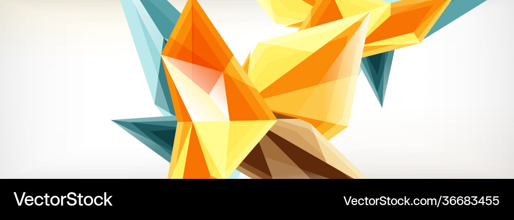3d triangles and pyramids abstract Vector Image