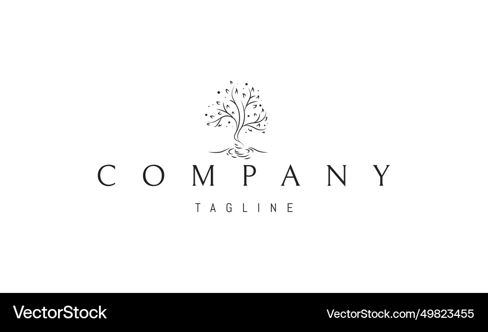 A logo with an abstract image of tree vector image