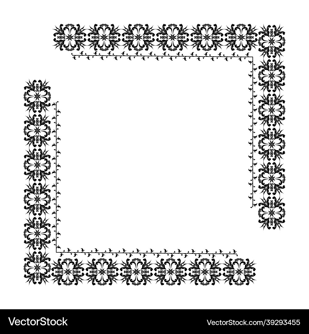 Border with a floral pattern Border with a floral pattern vector image
