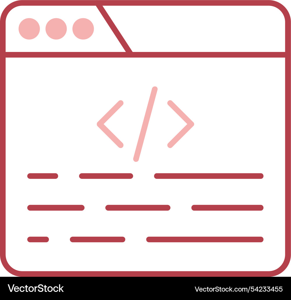 Coding line fill icon Vector Image