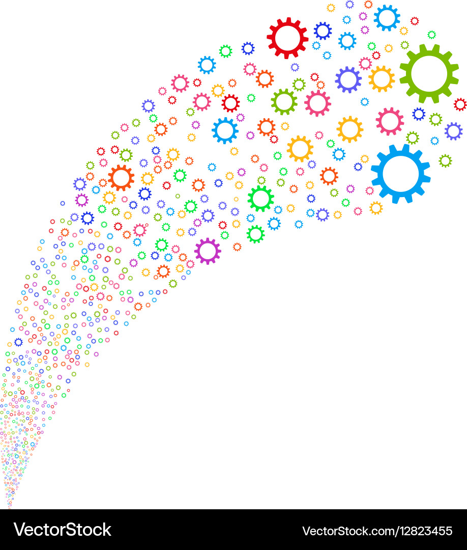 Cogwheel source stream vector image