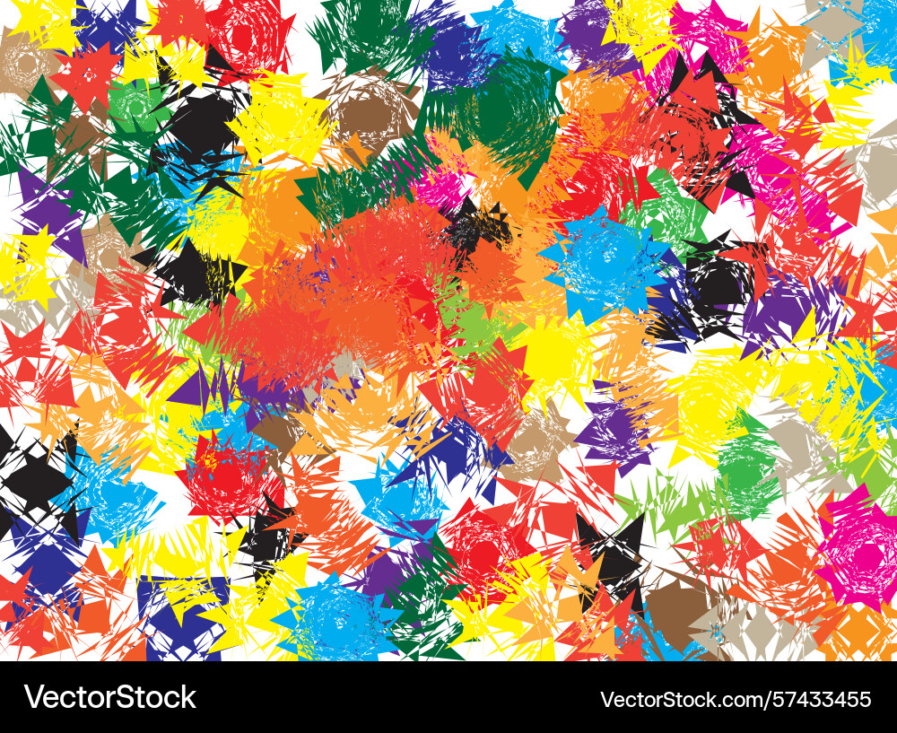 Colorful abstract design with sharp star patterns Colorful abstract design with sharp star patterns vector image