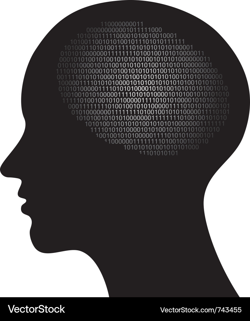 Digital Brain Scan vector image