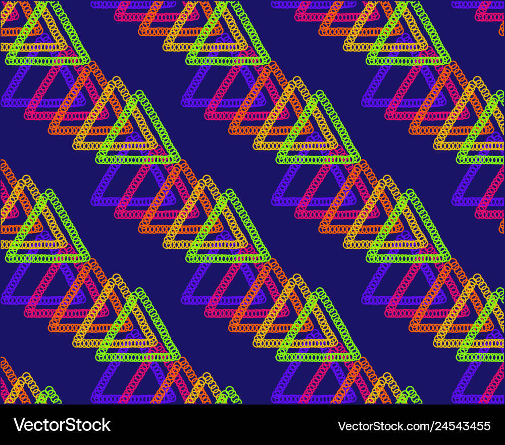 Dynamic Triangles on Dark Background Vector Image