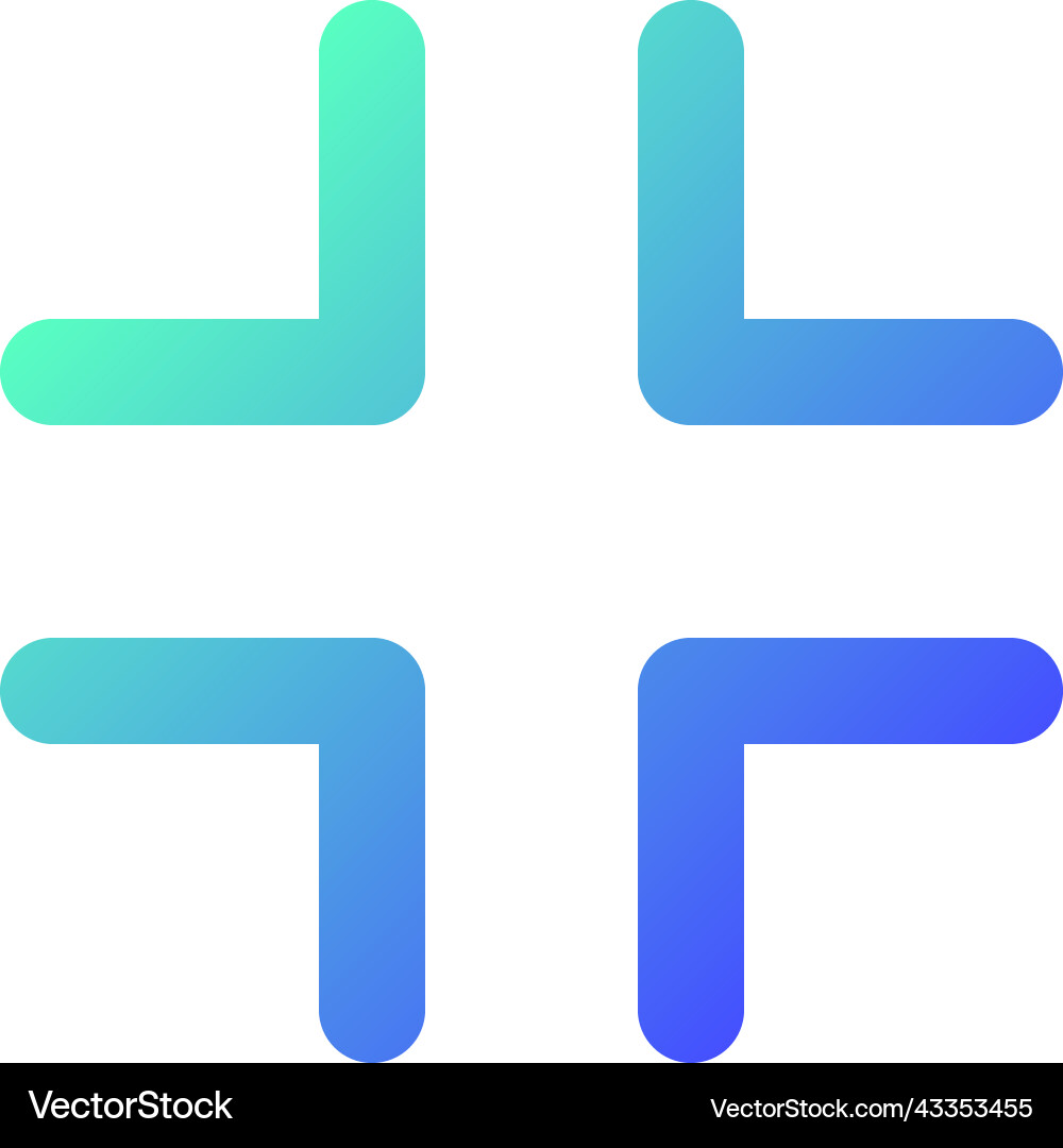 Exit full screen pixel perfect gradient linear ui Exit full screen pixel perfect gradient linear ui vector image