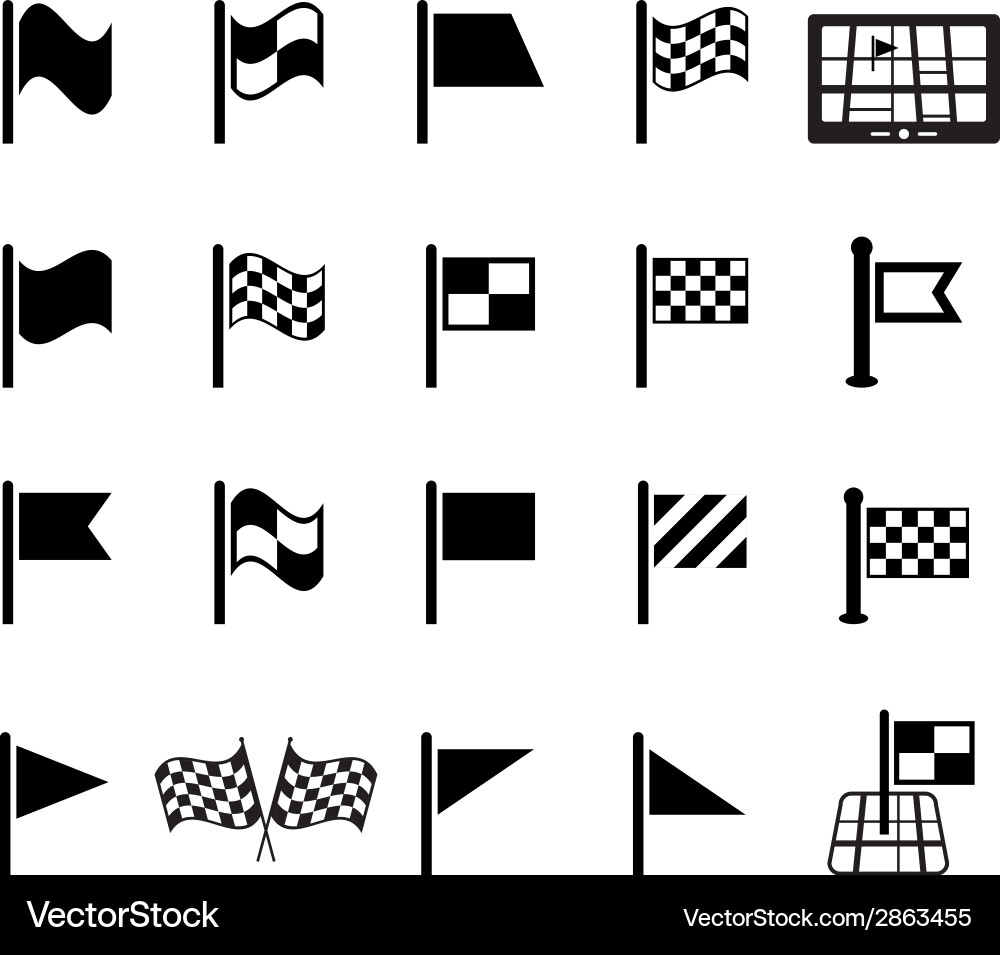 Flag Icon Set Royalty Free Vector Image - VectorStock