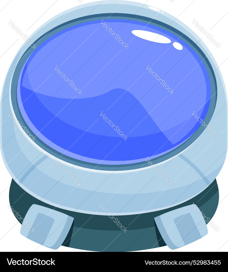 Futuristic robot showing a blue screen displaying Futuristic robot showing a blue screen displaying vector image