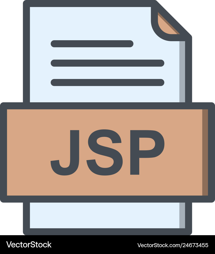 Jsp file document icon Vector Image