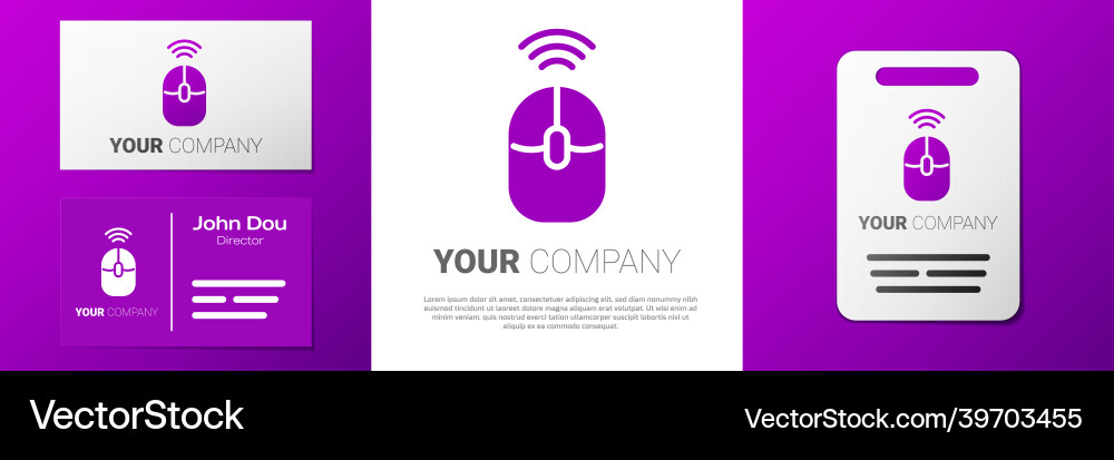 Logotype wireless computer mouse icon isolated Logotype wireless computer mouse icon isolated vector image