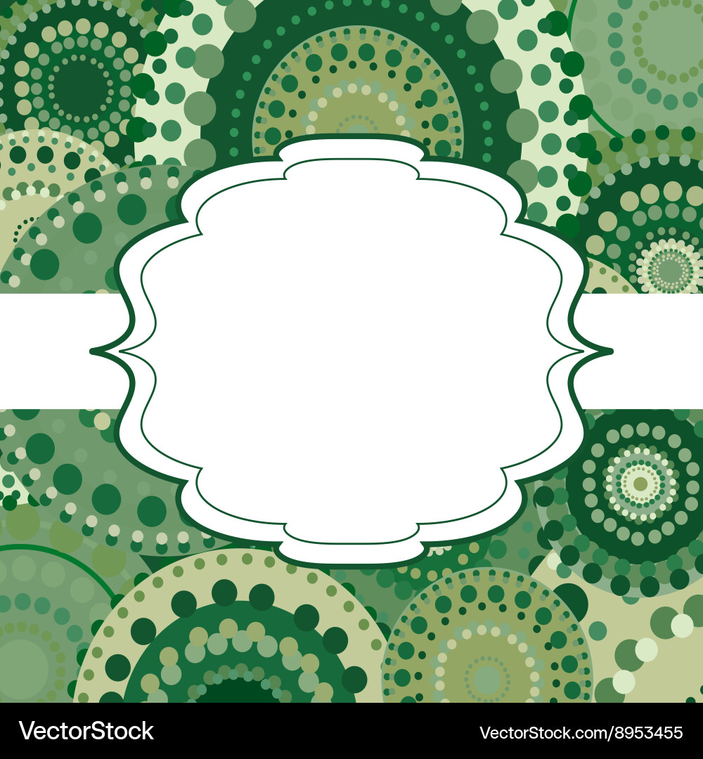 Patterned frame background invitation circular Vector Image