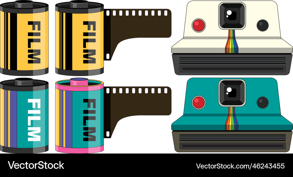 Retro objects and electronic devices vector image