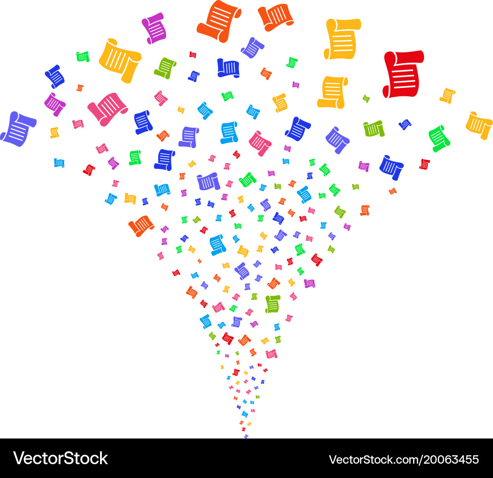 Script roll fountain stream Vector Image