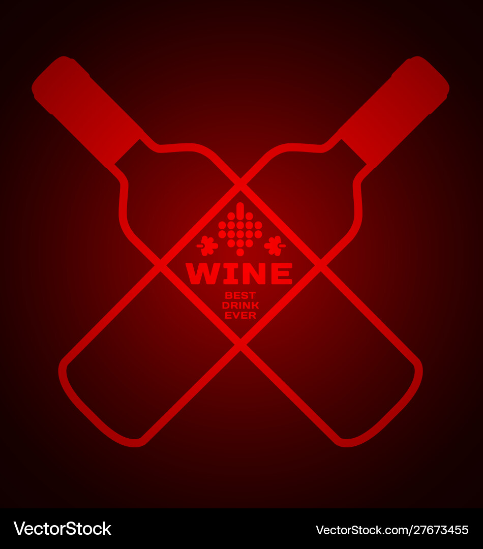 Template with wine bottles Vector Image